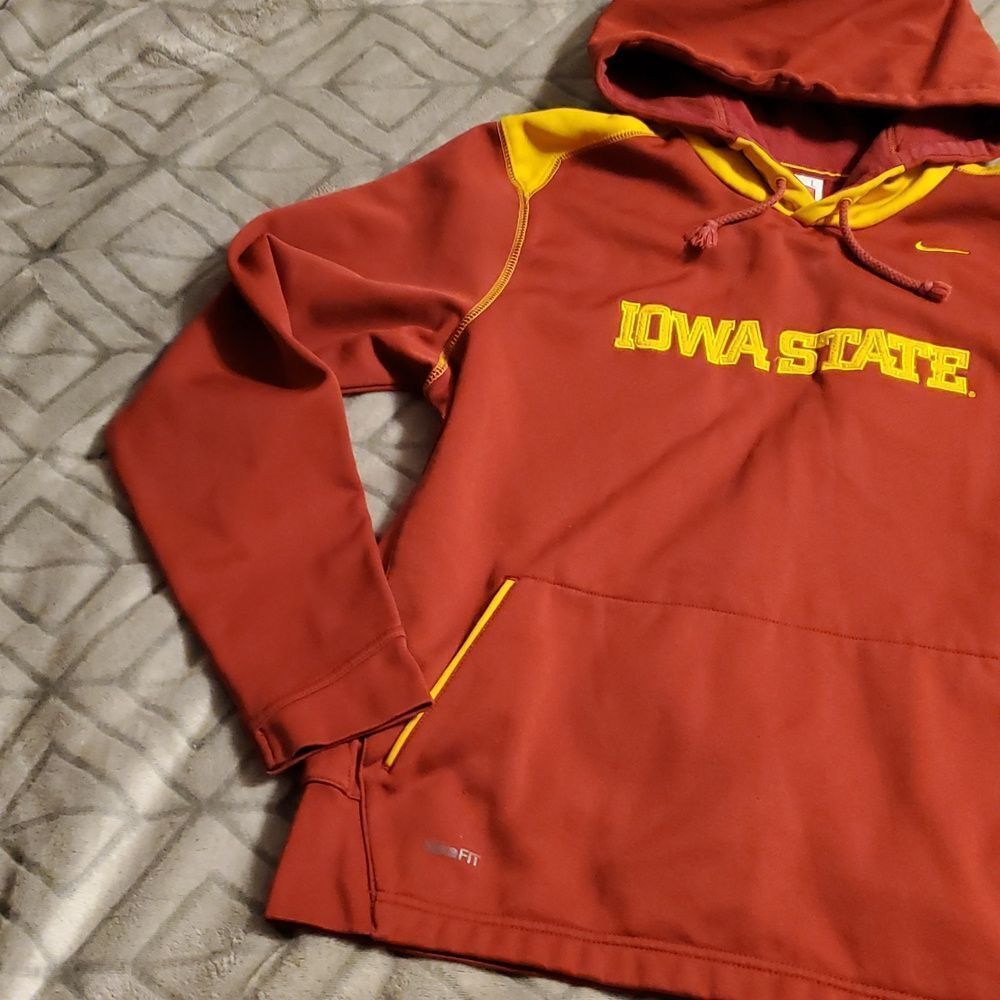 Iowa State Cyclones Football Nike Team Issued Hoodie ThermaFit - Picture 7 of 8